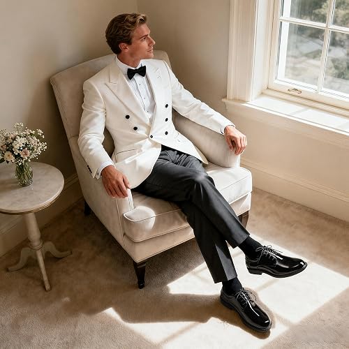 Bruno Marc Men's Business Shoes Derby Lace-Up Shoes Suit Shoes Leather with Oxford Lining
